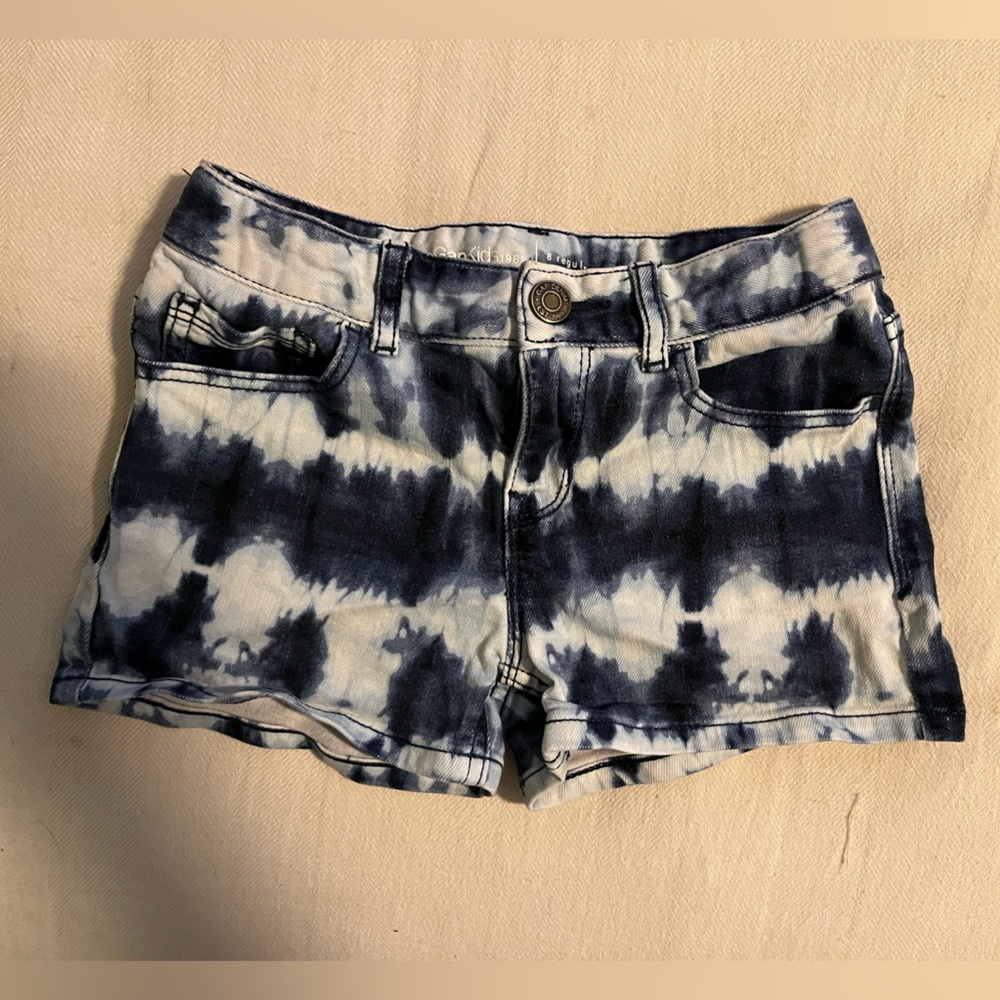 Girls acid wash “shortie” shorts